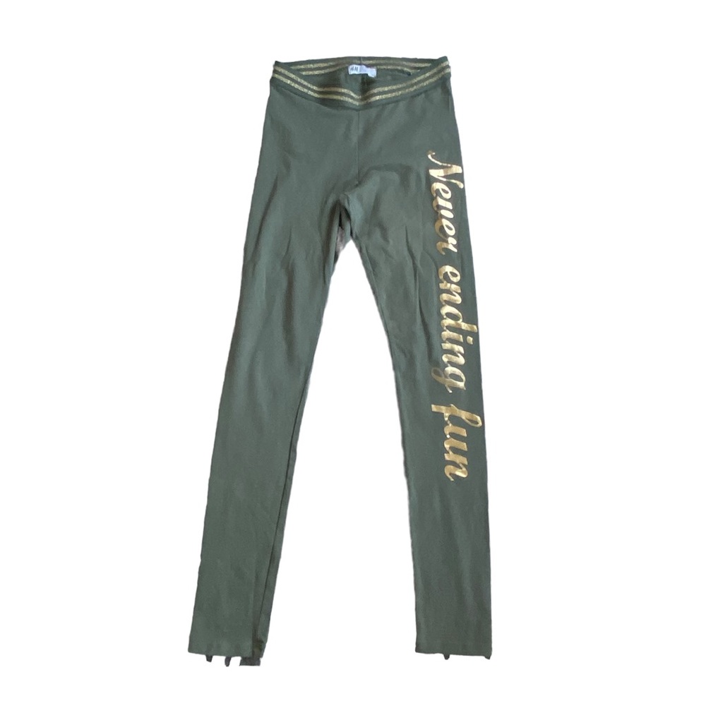 H&M Olive Leggings - Girls 14 Years Old